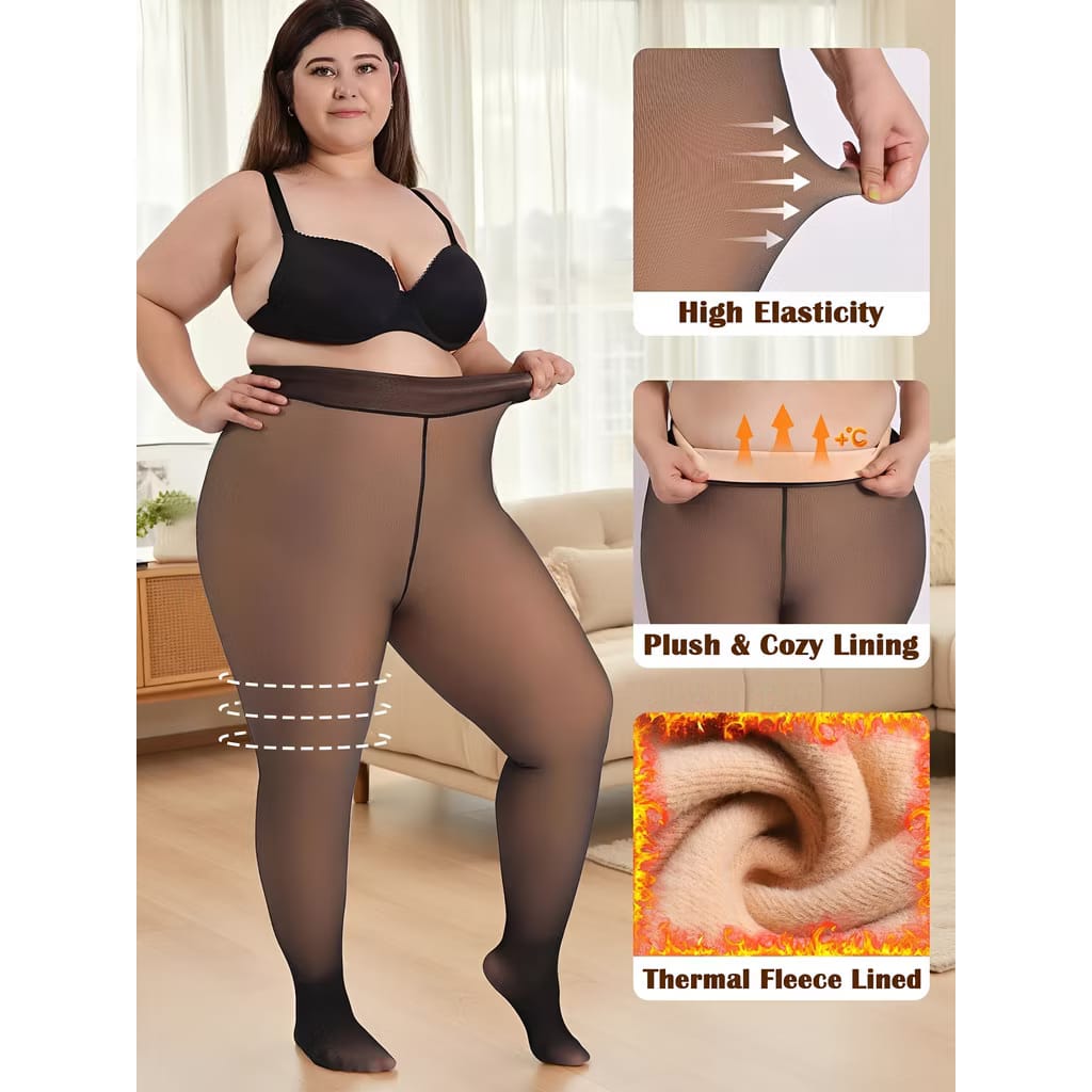 Meia Calça Feminina Plus Size Térmica 